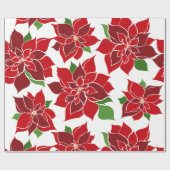 Big Poinsettia Weihnachtspapier Geschenkpapier (Flach)