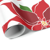 Big Poinsettia Weihnachtspapier Geschenkpapier (Rolleneckpunkt)