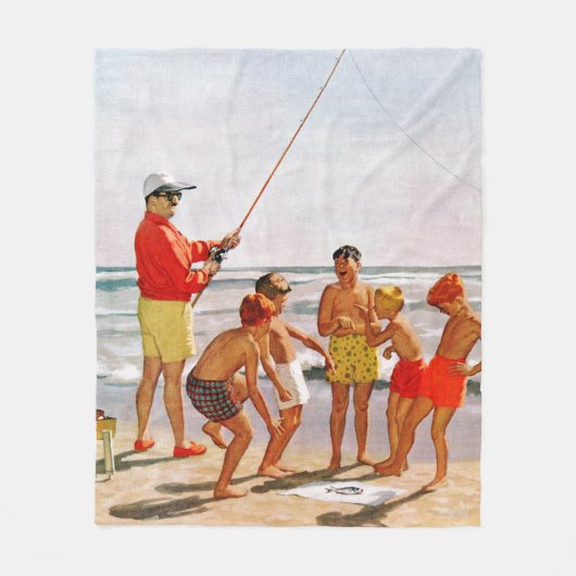 Big Pole Little Fish von Richard Sargent Fleecedecke (Vorderseite)