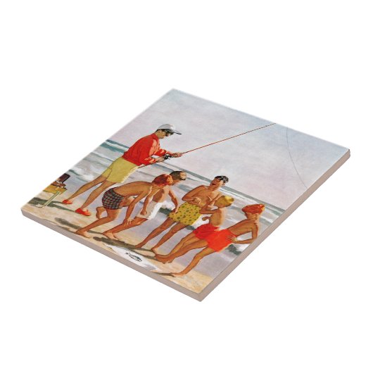 Big Pole Little Fish von Richard Sargent Fliese (Seite)