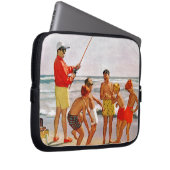 Big Pole Little Fish von Richard Sargent Laptopschutzhülle (Vorne Rechts)