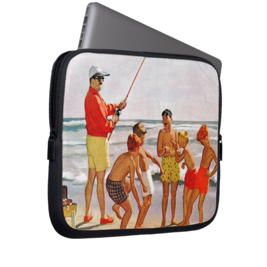 Big Pole Little Fish von Richard Sargent Laptopschutzhülle (Vorne Rechts)