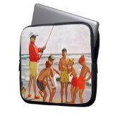 Big Pole Little Fish von Richard Sargent Laptopschutzhülle (Vorderseite Links)