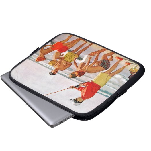 Big Pole Little Fish von Richard Sargent Laptopschutzhülle (Vorne Knopf)