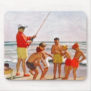 Big Pole Little Fish von Richard Sargent Mousepad