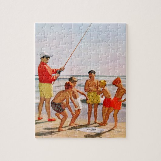 Big Pole Little Fish von Richard Sargent Puzzle (Vertikal)