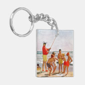 Big Pole Little Fish von Richard Sargent Schlüsselanhänger (Vorderseite links)