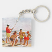 Big Pole Little Fish von Richard Sargent Schlüsselanhänger (Rückseite)