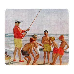 Big Pole Little Fish von Richard Sargent Schneidebrett