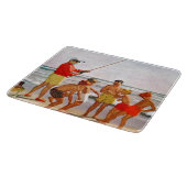 Big Pole Little Fish von Richard Sargent Schneidebrett (Ecke)