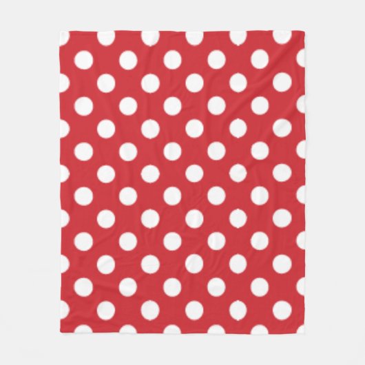 Big Polka Dot Pattern Feuer Motor Red Fleecedecke (Vorderseite)