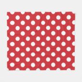 Big Polka Dot Pattern Feuer Motor Red Fleecedecke (Vorderseite (Horizontal))
