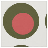 Big Polka Dot Pattern / Grüner Olive mit Pimento Stoff (Nahaufnahme)
