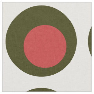 Big Polka Dot Pattern / Grüner Olive mit Pimento Stoff