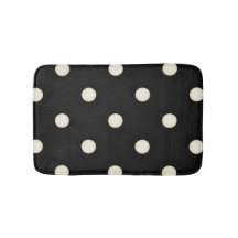 Big Polka Dots Antikes Weiß und Schwarz