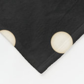 Big Polka Dots Antikes Weiß und Schwarz Fleecedecke (Ecke)