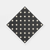 Big Polka Dots Antikes Weiß und Schwarz Serviette (Ecke)