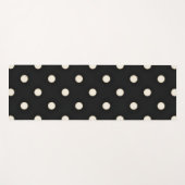 Big Polka Dots Antikes Weiß und Schwarz Yogamatte (Vorderseite (Horizontal))