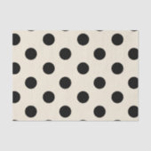 Big Polka Dots Black Chic Muster Gewebe Papier (Vorderseite)