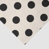 Big Polka Dots Black Chic Muster Gewebe Papier (Ausschnitt)