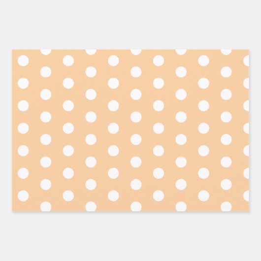 Big Polka Dots Lavender, Blau-Orange-Muster Geschenkpapier Set (Vorderseite 3)