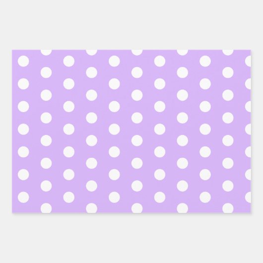Big Polka Dots Lavender, Blau-Orange-Muster Geschenkpapier Set (Vorderseite)