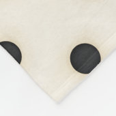 Big Polka Dots Schwarz und Antikes Weiß Fleecedecke (Ecke)