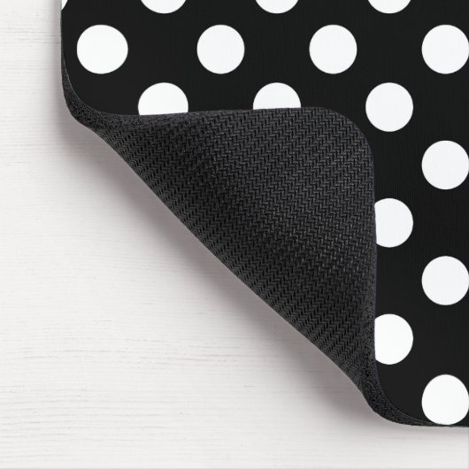 Big Polka Dots, Schwarz-Weiß-Maus-Pad Mousepad (Ecke)