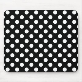 Big Polka Dots, Schwarz-Weiß-Maus-Pad Mousepad