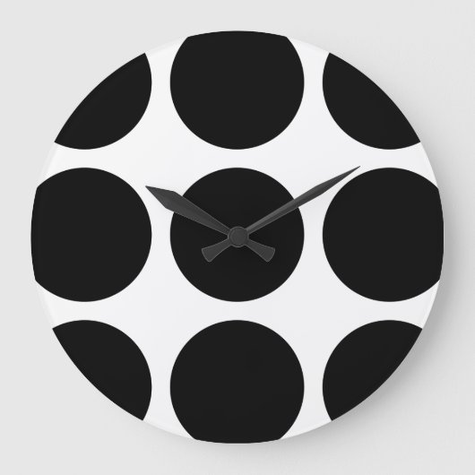 Big Polka Dots Wall Clock Große Wanduhr (Vorderseite)