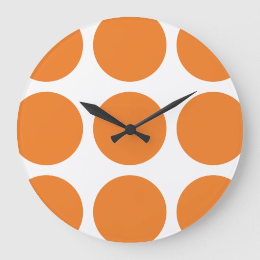 Big Polka Dots Wall Clock Große Wanduhr (Vorderseite)
