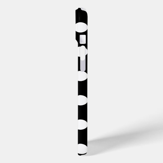 Big Polka ist ein Schwarz-Weiß-Trend Case-Mate iPhone Hülle (Rückseite / Links)