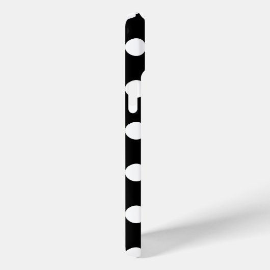 Big Polka ist ein Schwarz-Weiß-Trend Case-Mate iPhone Hülle (Rückseite / Rechts)