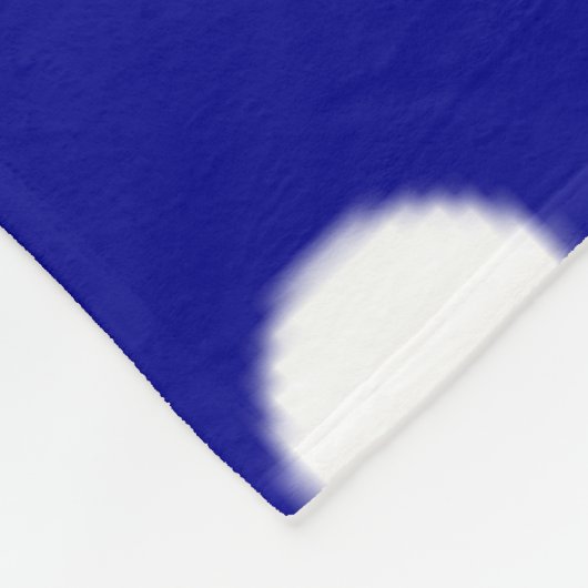 Big Polkadotted Muster Dunkelblau Fleecedecke (Ecke)