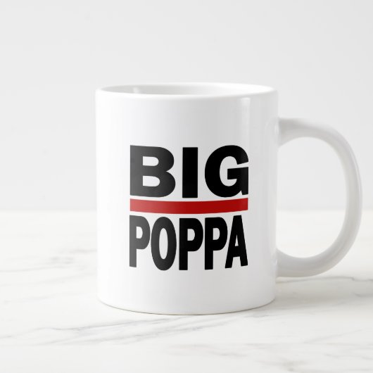 Big Poppa Hip Hop Vater Fathers Day Geschenk Jumbo-Tasse (Rechts)