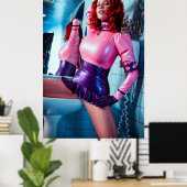 BIG POSTER - pINK & BLUE LATEX - Bianca Beauchamp (Heimbüro)