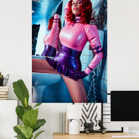 BIG POSTER - pINK & BLUE LATEX - Bianca Beauchamp (Heimbüro)