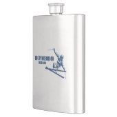 Big Powderhorn Mountain Michigan Skier Flachmann (Links)