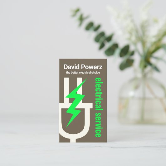 Big-Power-Stecker Visitenkarte (Stehend Vorderseite)