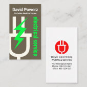 Big-Power-Stecker Visitenkarte (Vorne/Hinten)