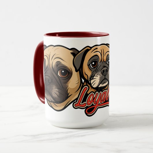 Big Pug Mug by Phil Elmore Tasse (Vorderseite Links)