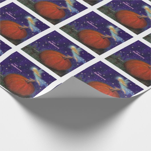 Big Pumpkin Fairy Custom Halloween Geschenkpapier (Ecke)