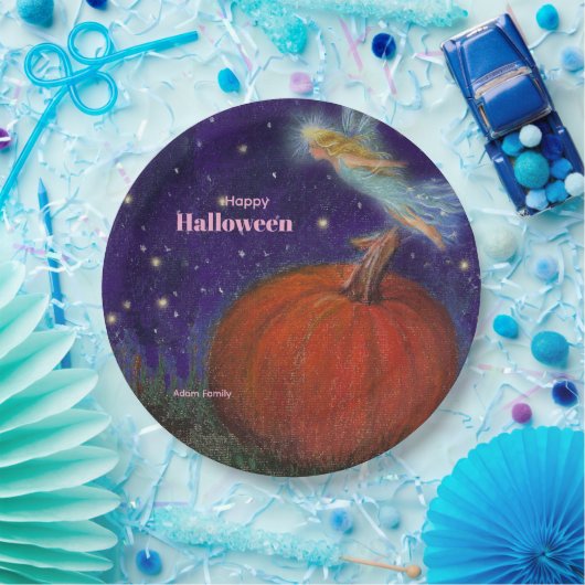 Big Pumpkin Fairy Custom Halloween Pappteller (Party)
