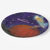 Big Pumpkin Fairy Custom Halloween Pappteller (Schrägansicht)