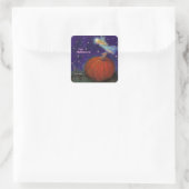 Big Pumpkin Fairy Custom Halloween Quadratischer Aufkleber (Tasche)