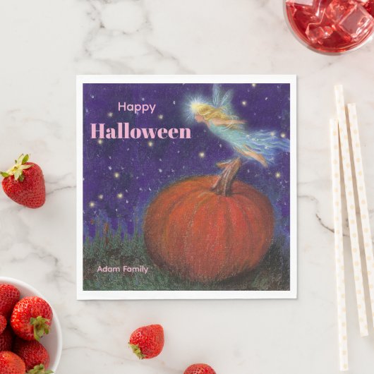 Big Pumpkin Fairy Custom Halloween Serviette (Beispiel)