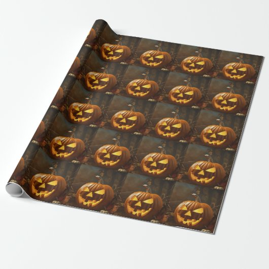 Big Pumpkin Halloween Collection Geschenkpapier (Ungerollt)