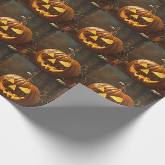 Big Pumpkin Halloween Collection Geschenkpapier (Ecke)