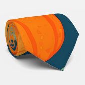 Big Pumpkin Mosaik Personalisiertes Muster Krawatte (Gerollt)