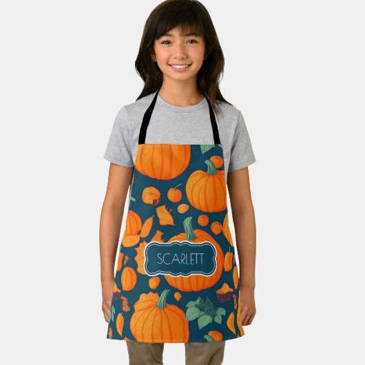 Big Pumpkin Mosaik Personalisiertes Muster Schürze (Insitu)